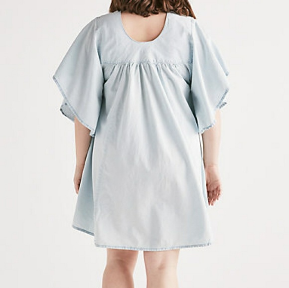 Lucky Brand Chambray Flounce Dress - Picture 2 of 7
